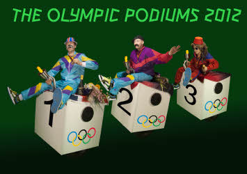 Olympic podiums on Segways