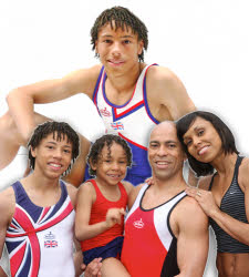 Acrobatic family for Olympic themed events