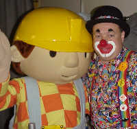 DJ the Clown, with Bob the Builder.