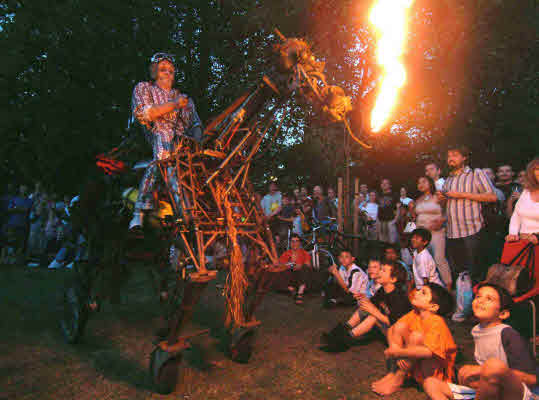 Amazing mobile fire horse