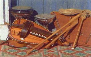 A selection of instruments played by The Grinnigogs.