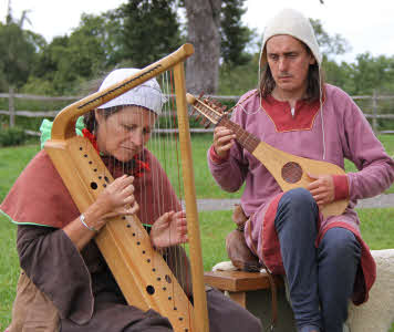 Trouvere harp and gittern