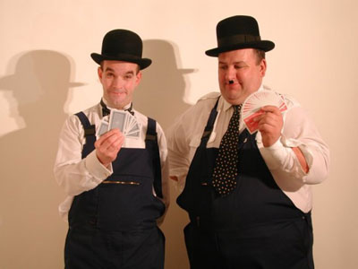 Laurel and Hardy magicians