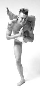 Rubber Ritchie on one leg. Photo coyright Roy Shakespeare.