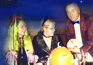 Jack Stephens - Entertains a group at Halloween.