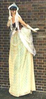 Pompadour stiltwalking costume