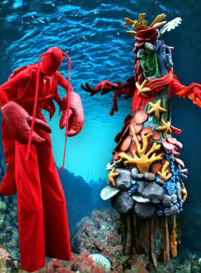 Underwater stilt costumes