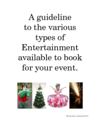 A guide to entertainment available to book for your event.