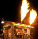 Caravan plus fire  from circusperformers.co.uk and Auroras Carnival
